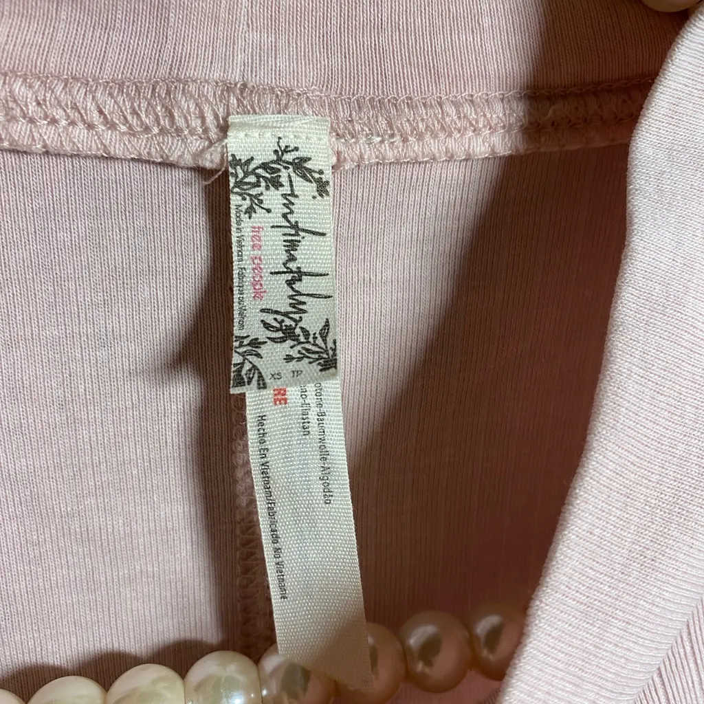 Free People Rickie Rose Smoke Pink Top - Image 4