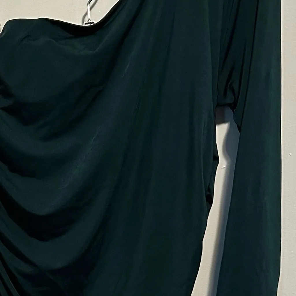 NWOT Zenobia Elegant Teal/Emerald Green One-Shoulder Dress 1XL - Image 6