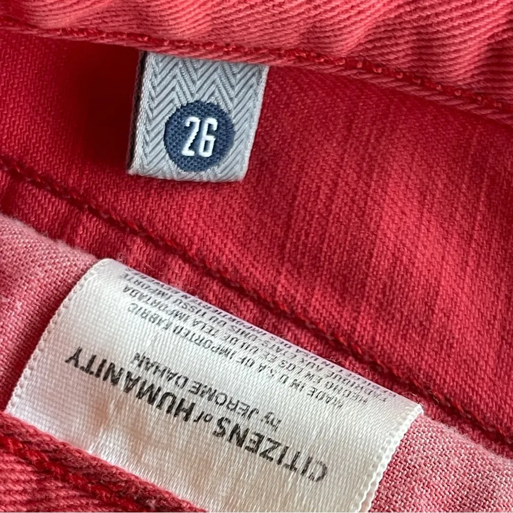 CITIZENS OF HUMANITY | Red DARIA Y2K Micro Mini Denim Jean Skirt Sz 26 - Image 7