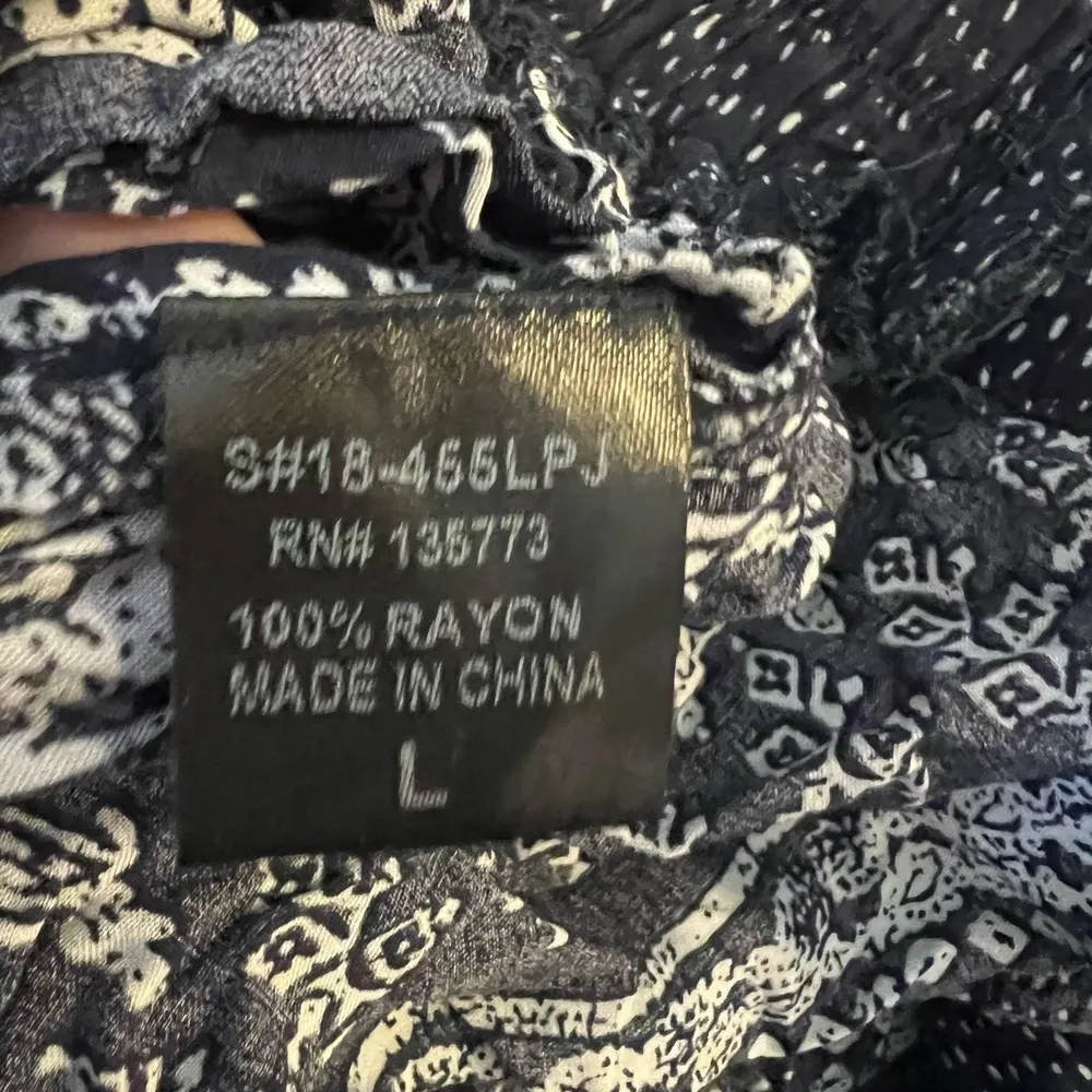 Olivaceous Navy Blue Pattern Lightweight Open Side Pant Large - Image 5