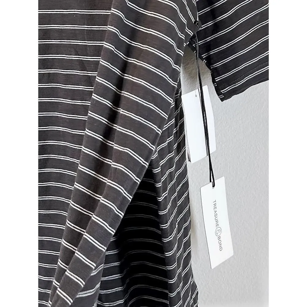 Treasure and Bond | NWT | Small | Striped Split-Sides Open Hem Crewneck T-Shirt - Image 6