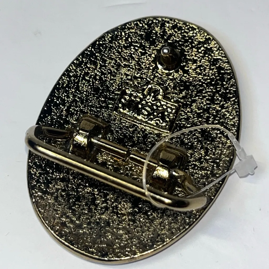 Western Butterfly Belt Buckle Coastal Cowgirl Floral Inlay Vtg 80s W USA Gold - Image 5