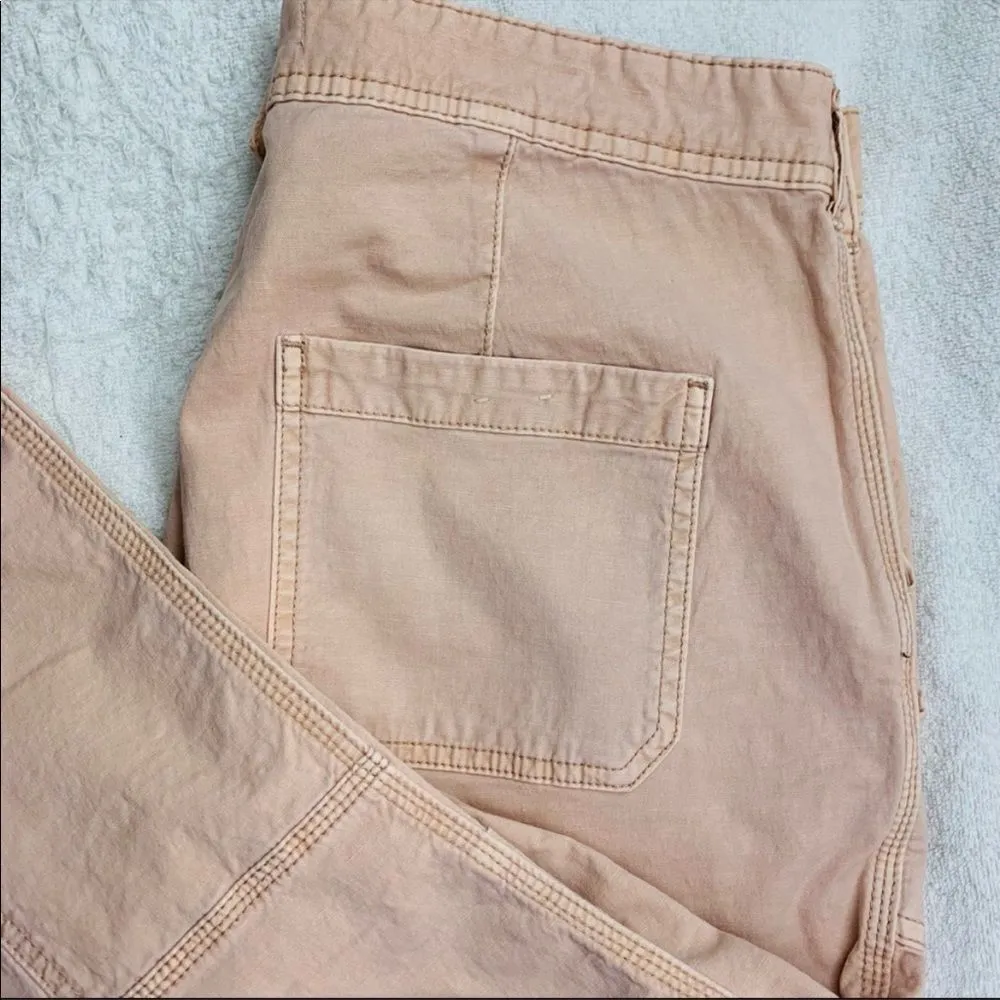 Anthro the wanderer pink blush linen pants 25 - Image 5