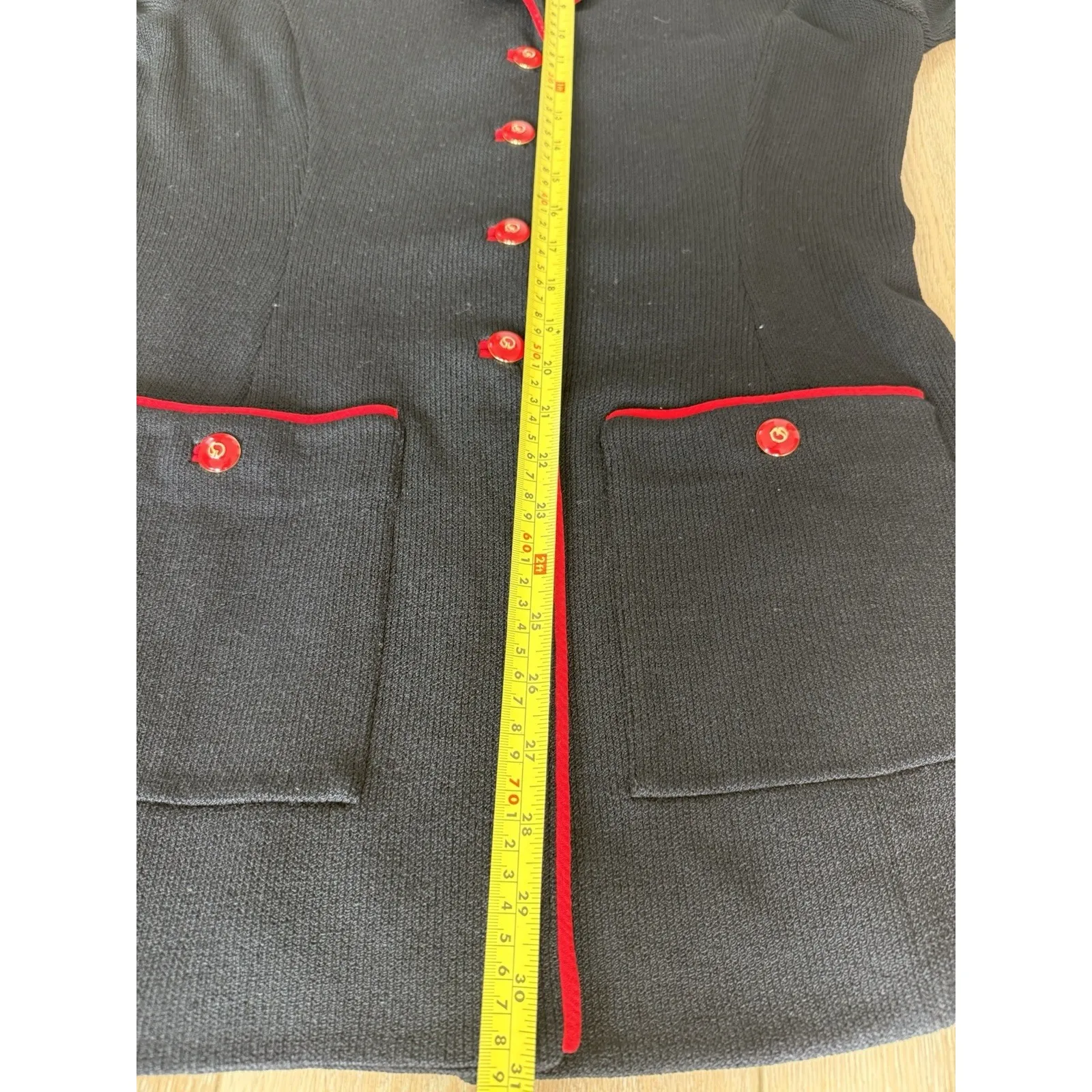 St John Collection 2Pc Jacket Wide Leg Pant Suit Marie Gray Santana Knit Sz 8 - Image 6