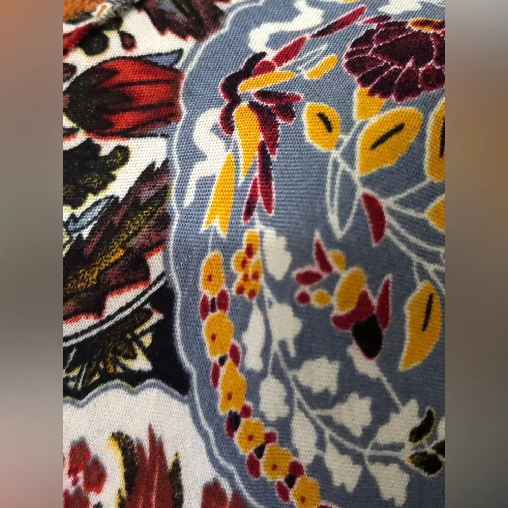 Umgee Waffle Knit Open Front Cardigan w/Pockets & Patchwork IMMACULATE!! - Image 6