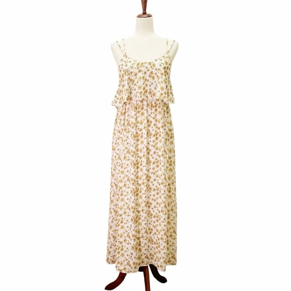 dRA Los Angeles x Kelli Murray Floral Maxi Dress White Yellow Daisy Print Sz XS - Image 6