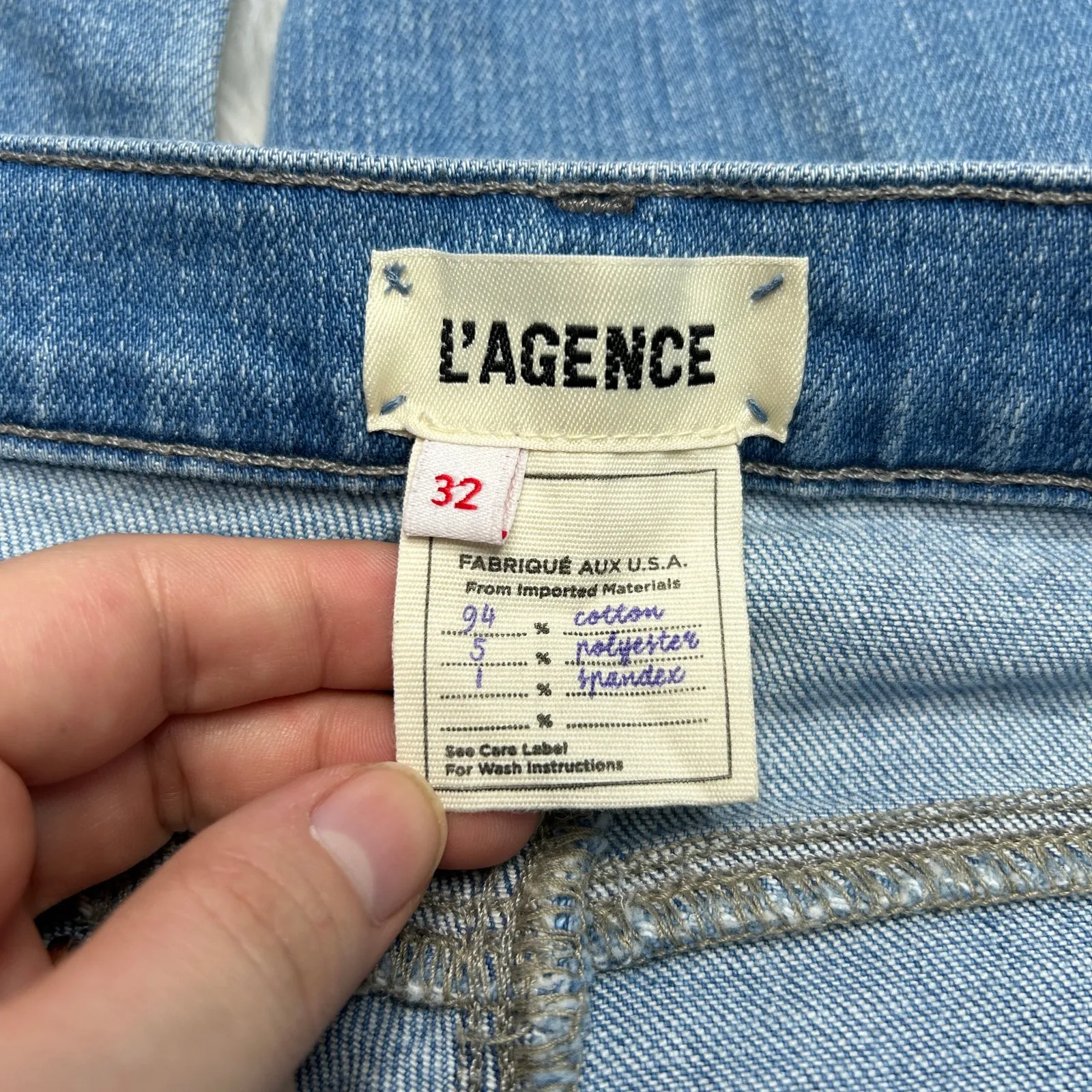 L’AGENCE El Matador Jeans Womens 32 Slim High Rise Distressed Destroyed Cropped - Image 7