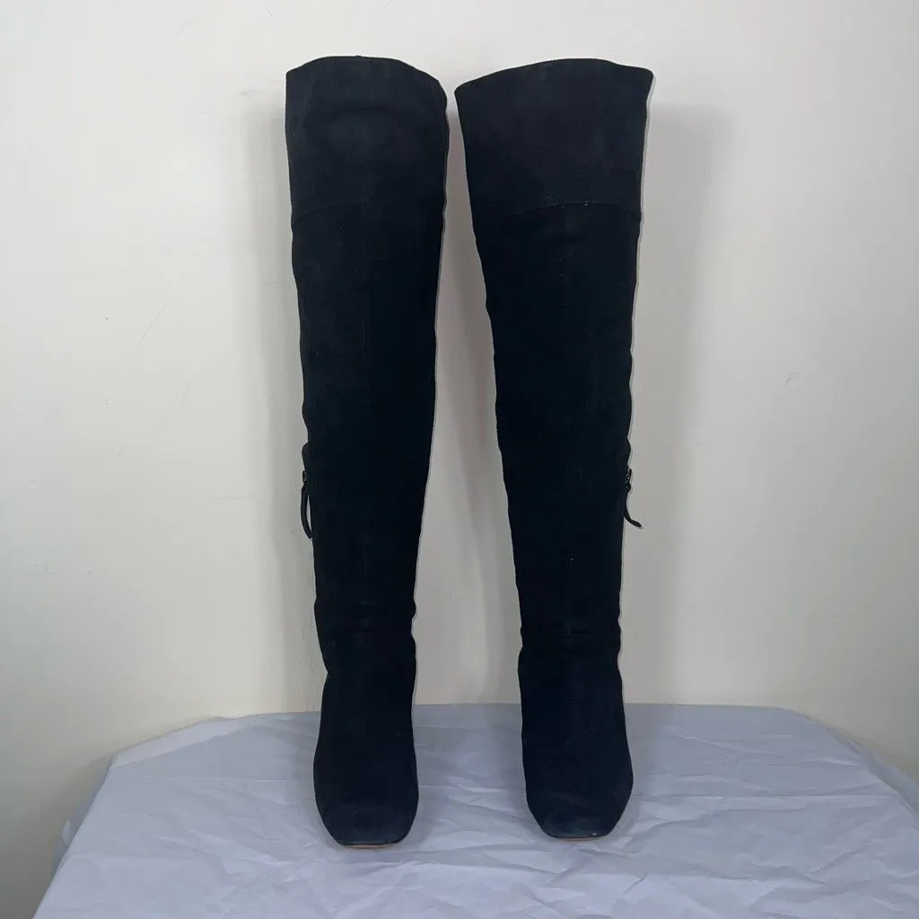 Nine West Over the Knee Suede Tassel Boots - Image 6