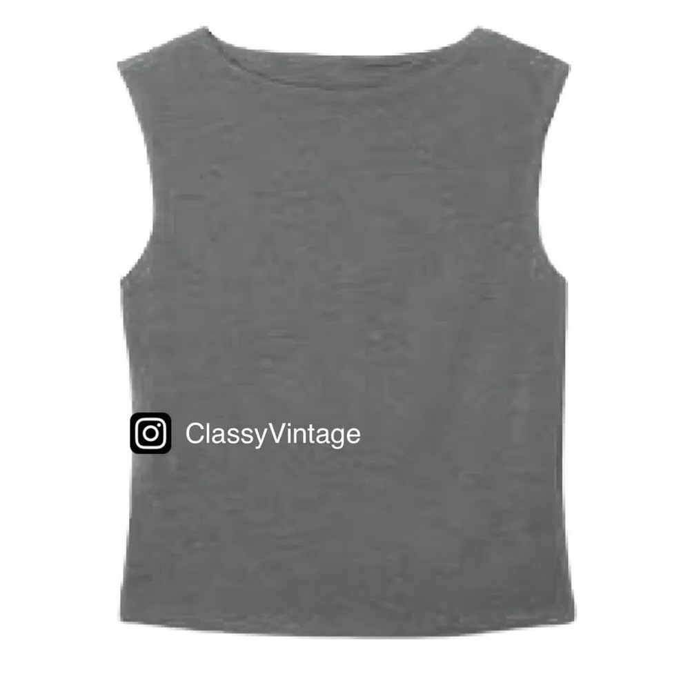 Vintage Christian Francis Roth size 1X grey sweater tank top. Classic closet sta Gray - Image 2