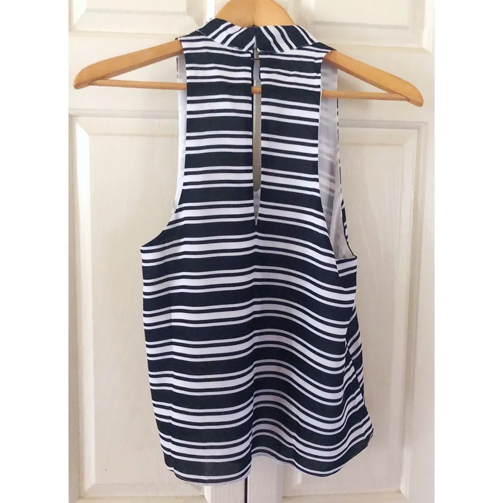 NWOT Olivaceous Choker Neck Striped Tank- Sz M - Image 6