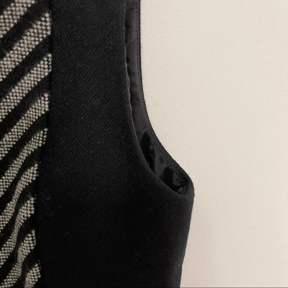 J CREW Wool Black Striped Tweed Sheath Dress Business Work Office Size 2 Petite - Image 7