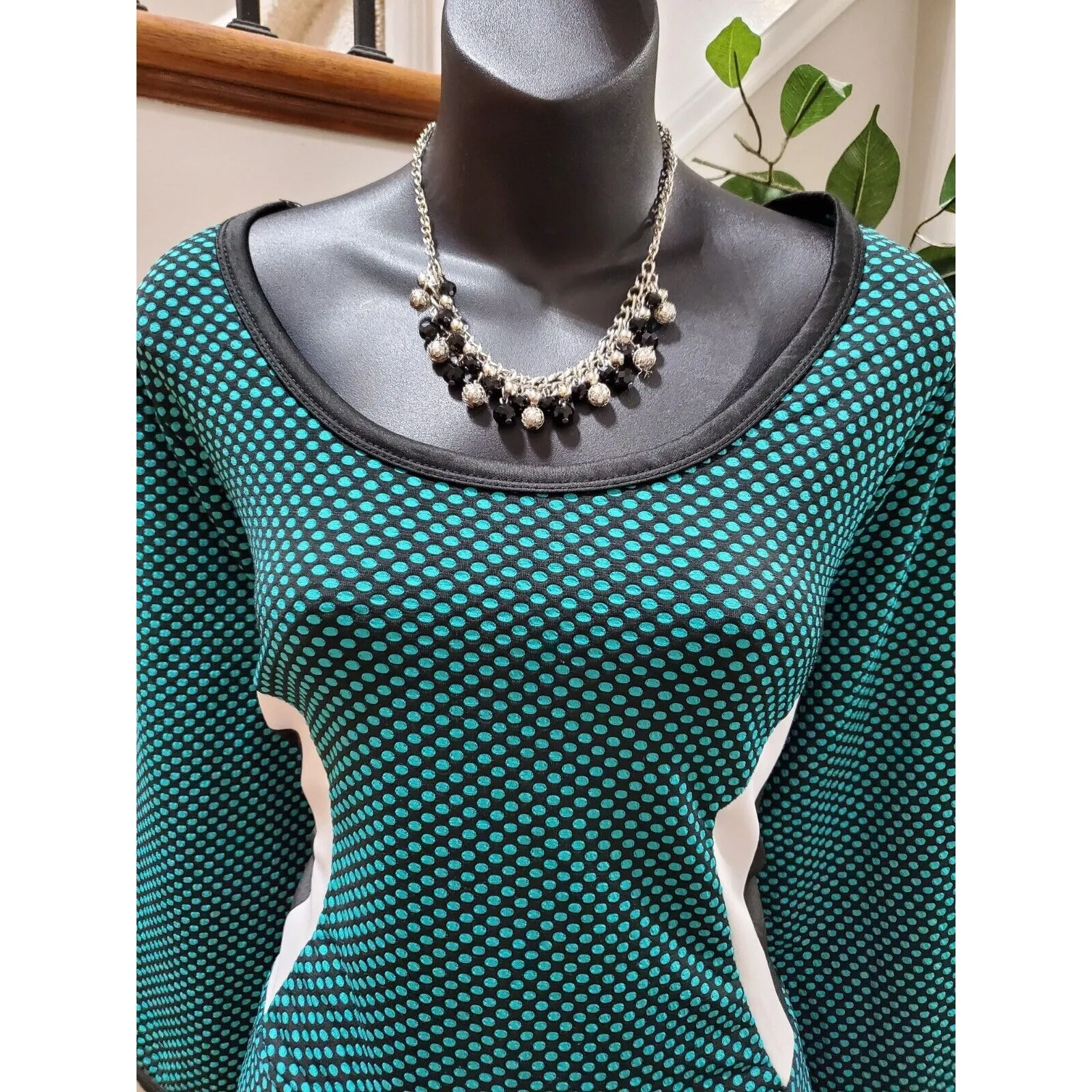 Lucy Diamonds Women's Blue Polyester Long Sleeve Top & Skirt 2 Pc's Suit Size XL - Image 7