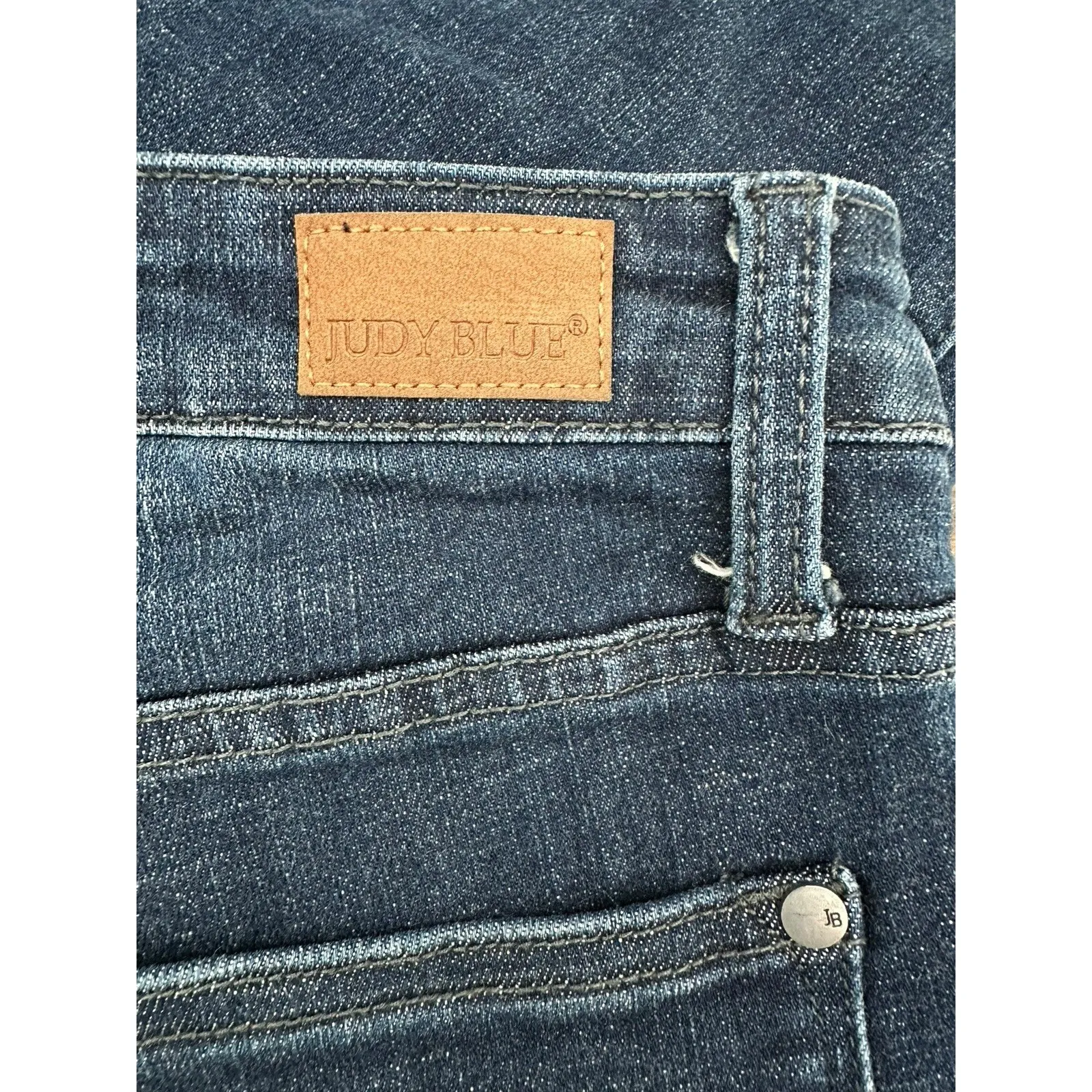 Judy Blue Jeans Skinny Jeans Womens 11/30 Raw Hem Stretch New‎ Dark Wash #J6-4 - Image 11