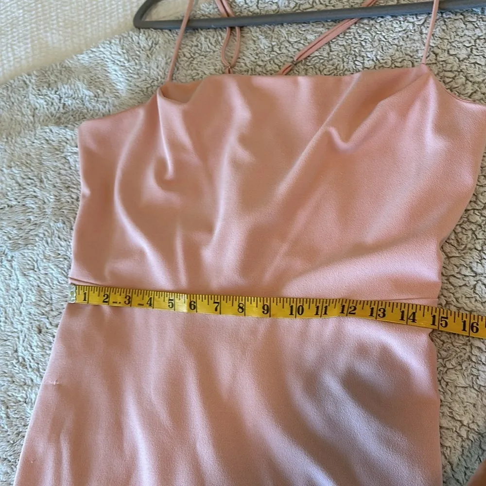 Charles Henry XL Square Neck Maxi Formal Dress Pastel Pink Minimalist HOCO Event - Image 9