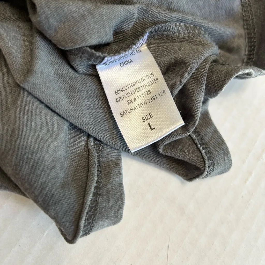 NWT U.S. Apparel Eagle Up Racerback Distressed Tank Top (Size Large) Gray - Image 5