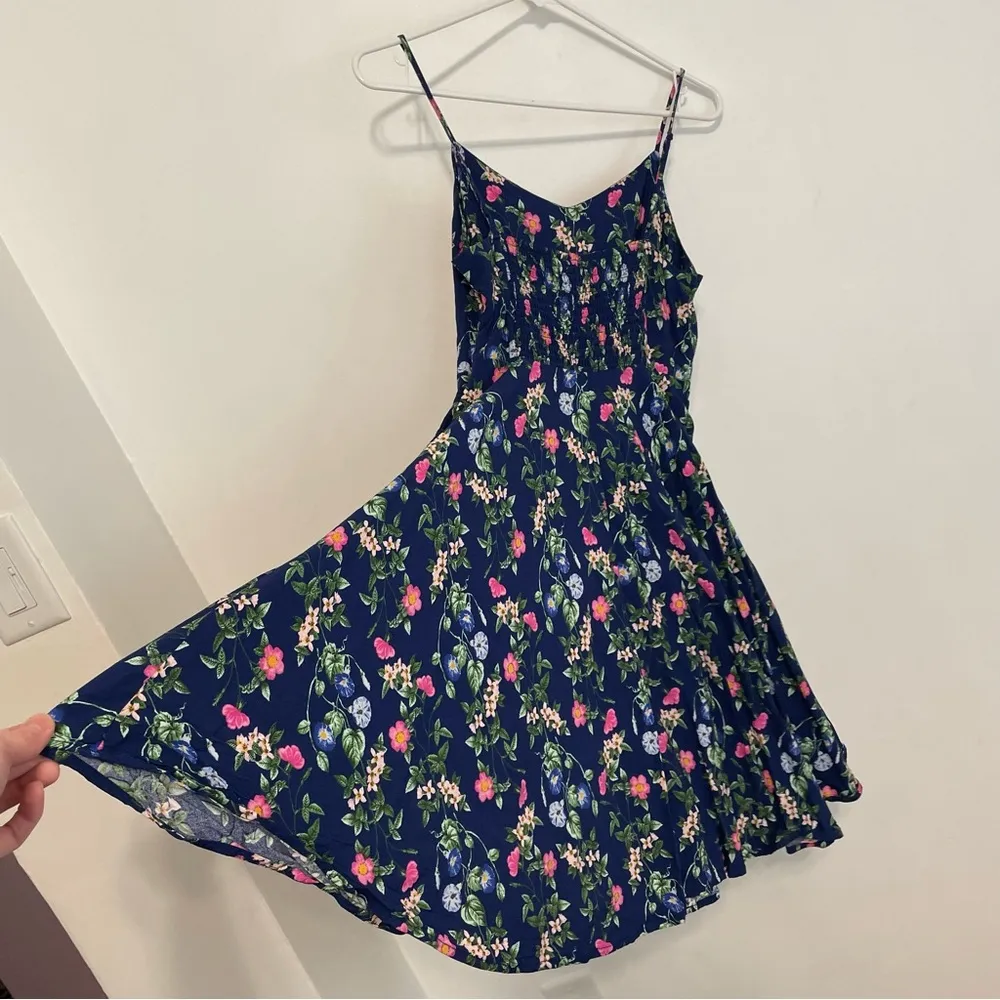 OLD NAVY Fit & Flare Cami Dress Navy Blue Green Pink Floral Sleeveless Mini Work - Image 17