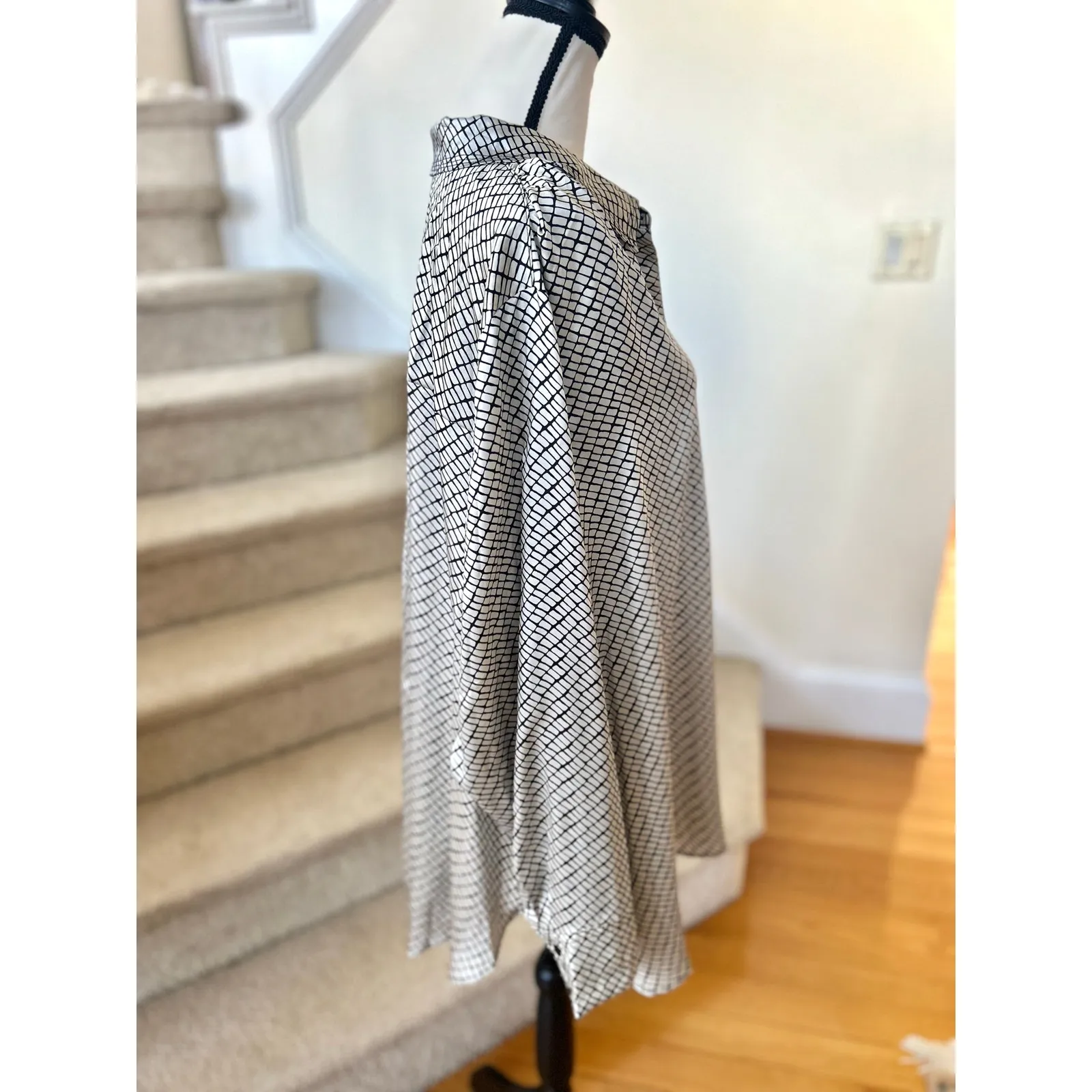 SET Lane Bryant Black Ruffle, Snake Print & Navy Blue Satin Popover Blouse 22/24 - Image 10