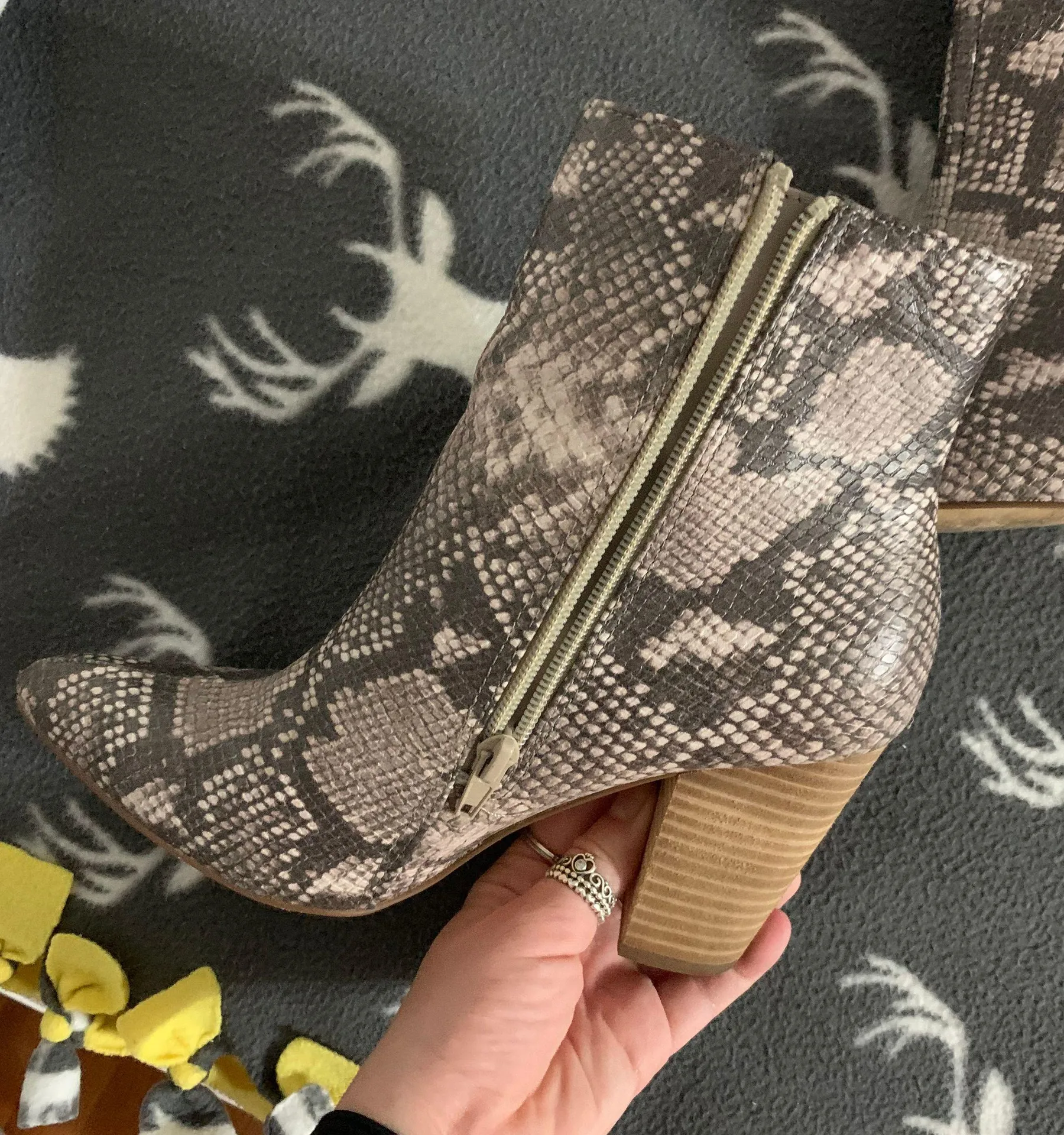 snake Skin Ankle Booties 7 - Image 3