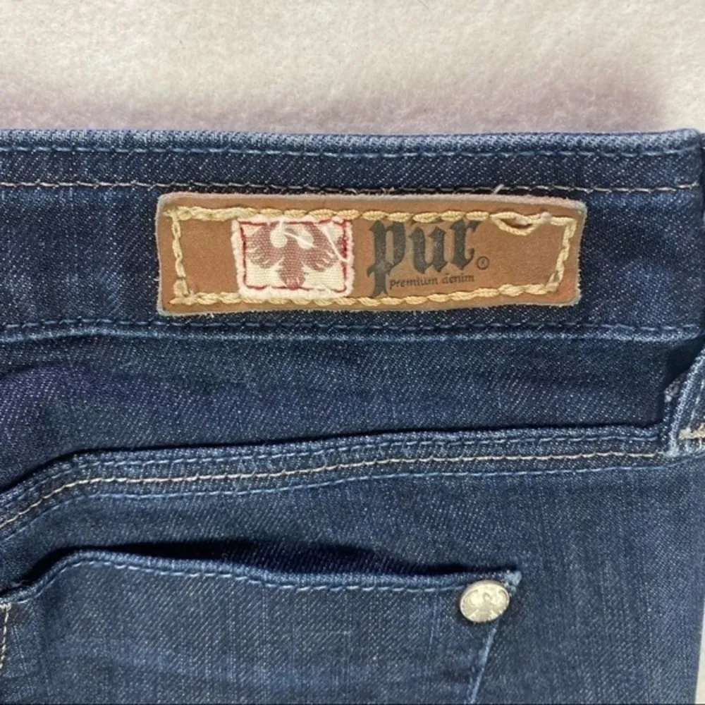 Pur Bardot Stretch Dark Wash Denim Relaxed Comfort Fit Jean Blue Size 27 - Image 9