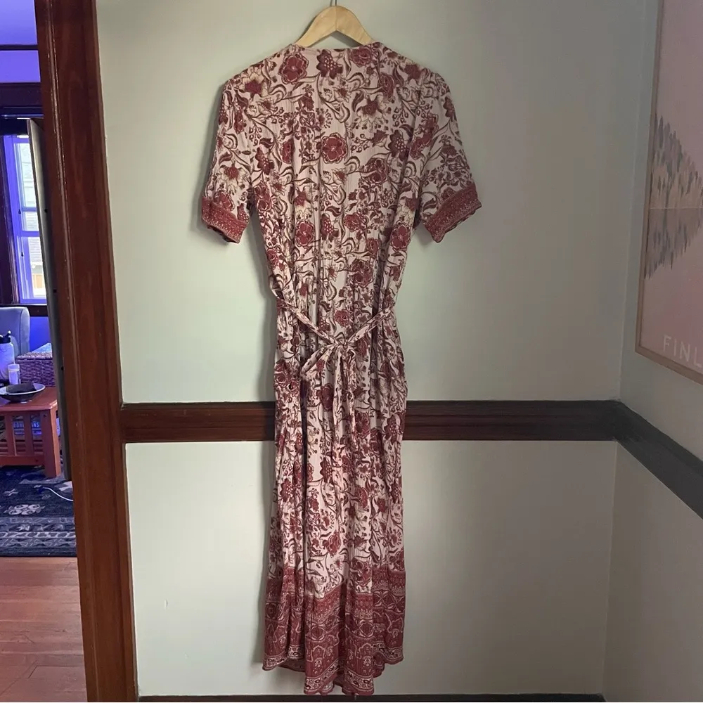 Knox Rose Red and White Floral Maxi Wrap Dress XXL - Image 2