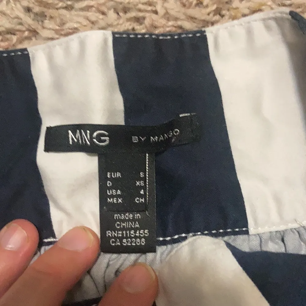 MNG skirt sz xs 4 navy and white striped - Image 3