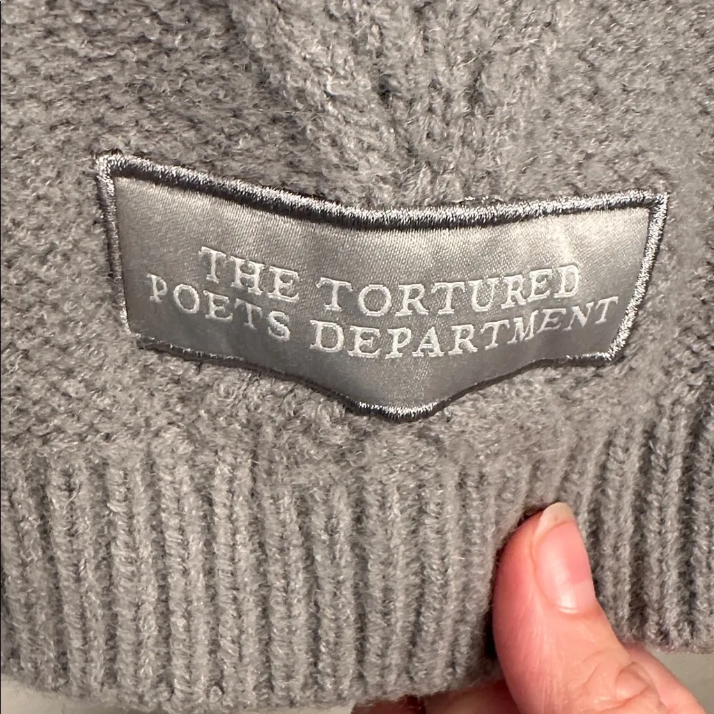 Taylor Swift TTPD cardigan size large/xlarge Gray - Image 3