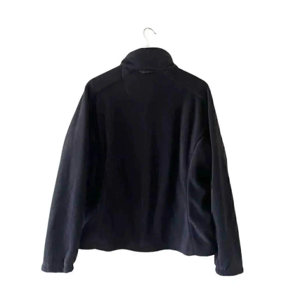 Columbia black long sleeve full zip fleece  soft cozy minimalist boho womens Jac - Image 5