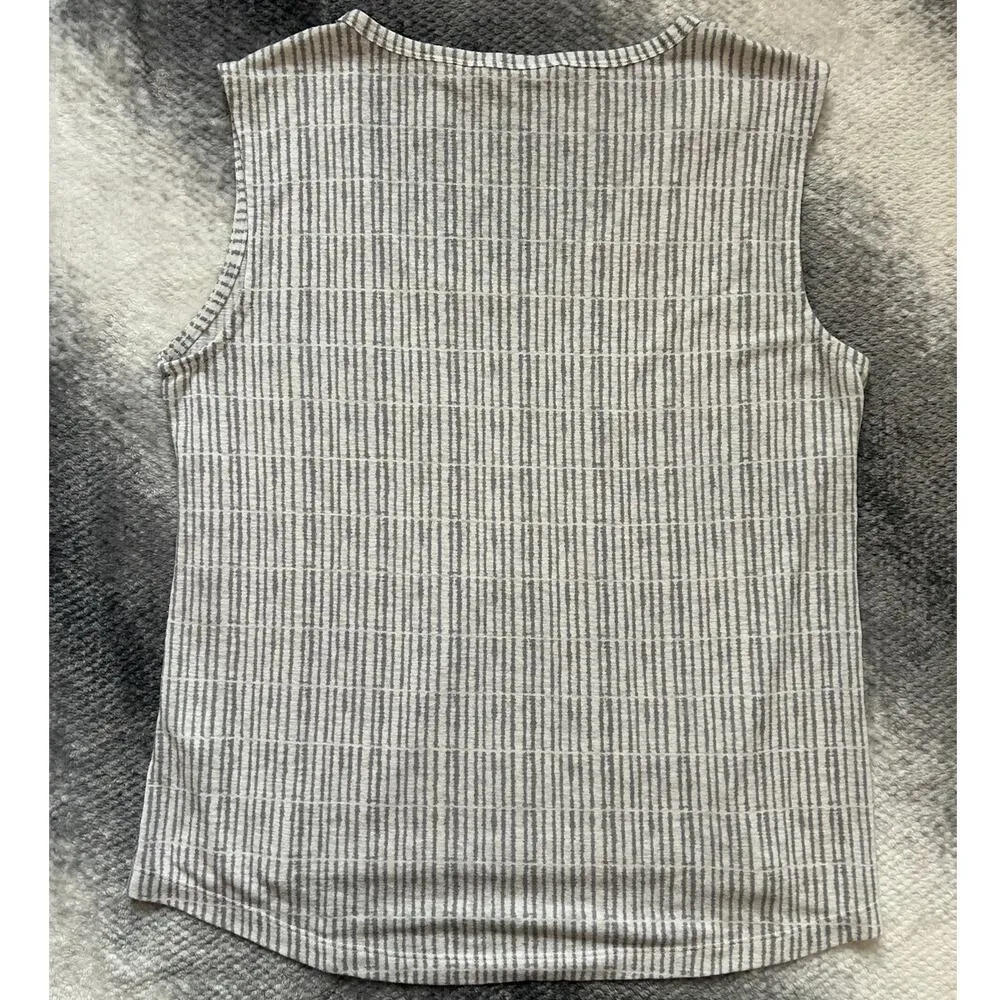 Athleta Breezy Tank Top Muscle Scoop Neck Cobblestone Gray Women Size Medium - Image 3