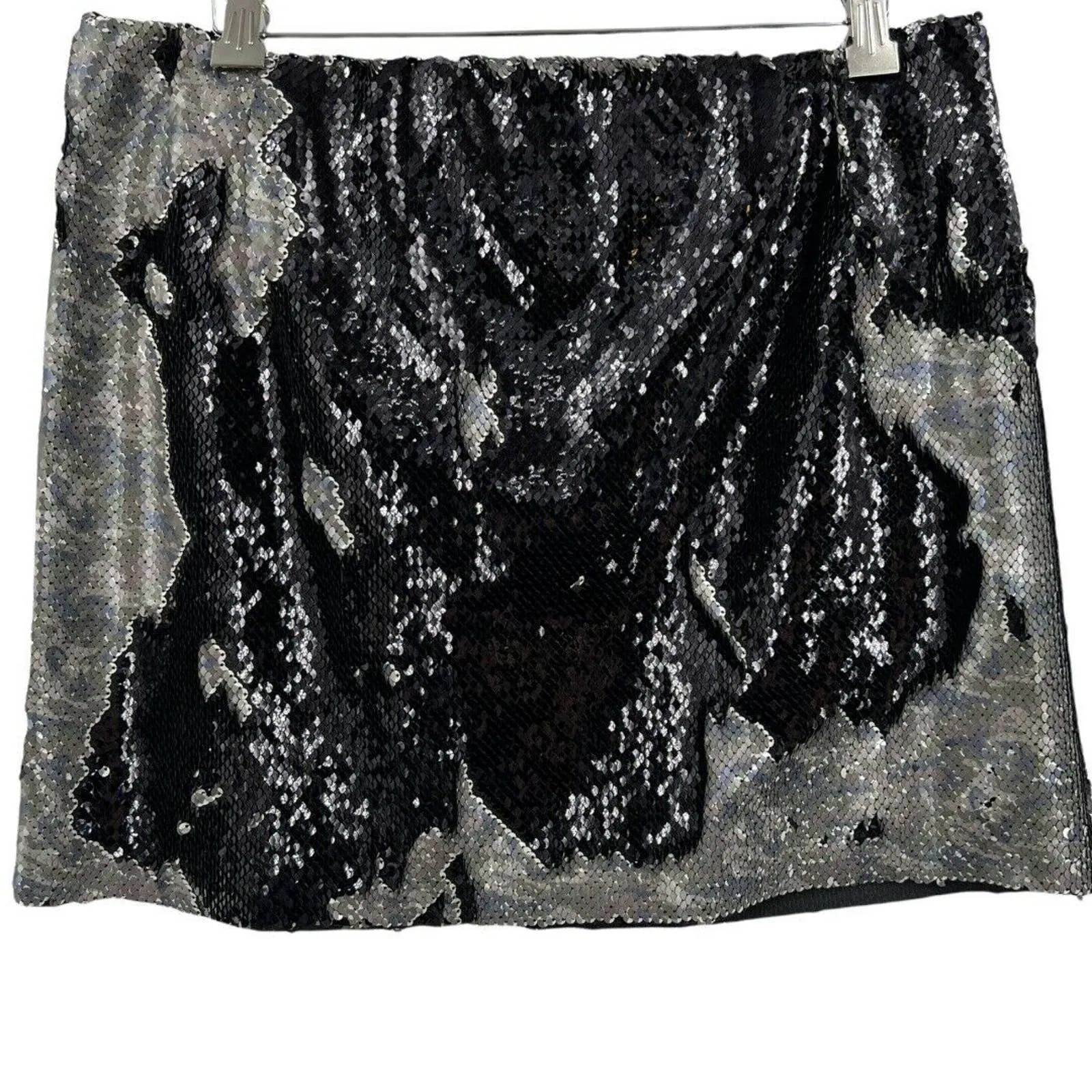 Free People Women's Skinny‎ Sequin Studded Mini Skirt Camo Size 10 F19R08506 New - Image 3