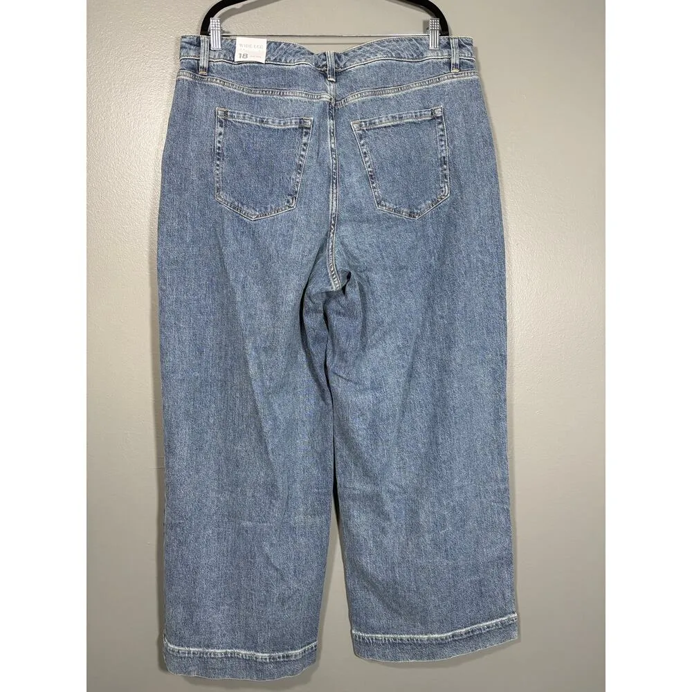 Lane Bryant NWT Indie Mid Rise Wide Leg Jeans - Size 18 - Women's Plus Size - Image 8