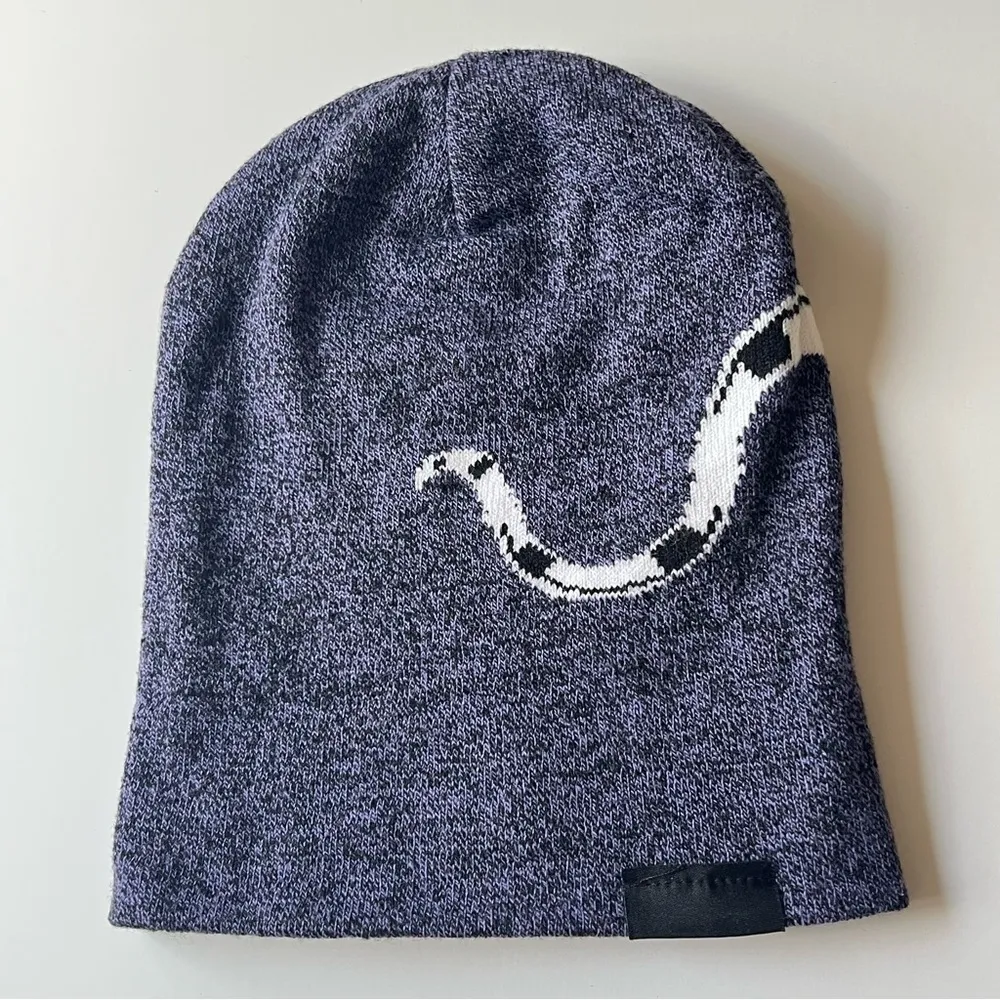🔴 Beetlejuice Strange and Unusual knit beanie, heathered purple, snake intersia Purple - Image 5