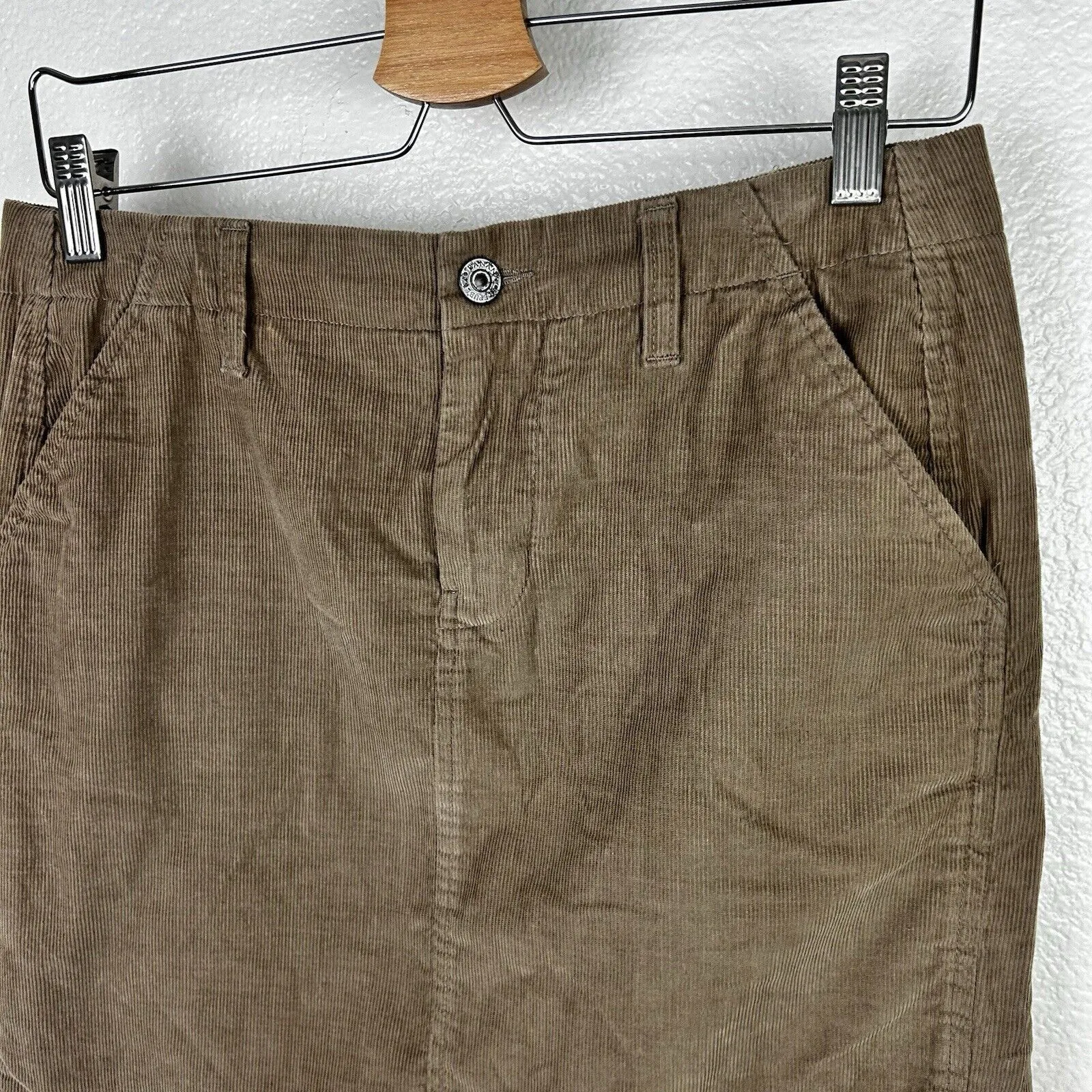 Banana Republic Factory Tan Brown Corduroy Midi Straight Skirt - Image 2