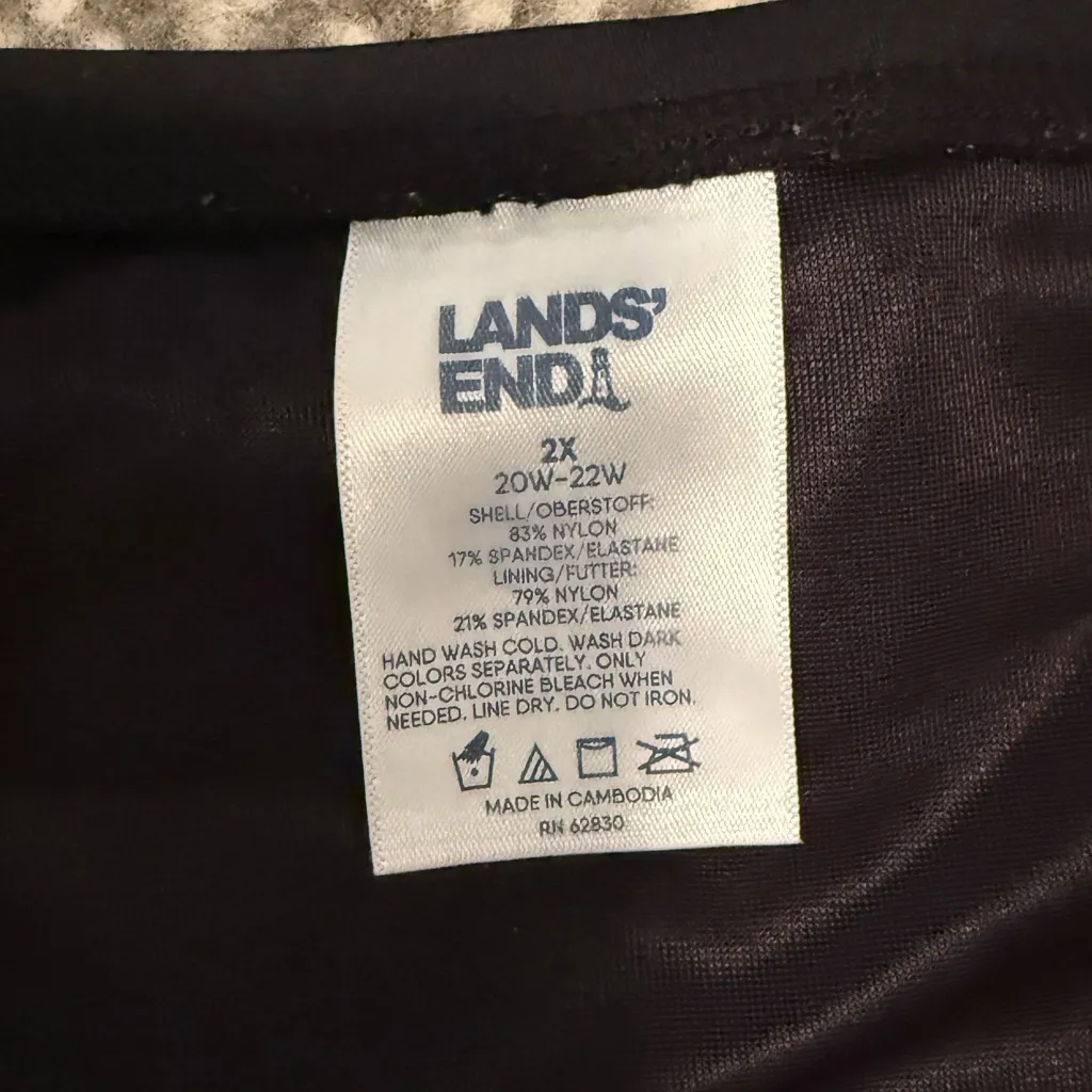 Lands' End Women's Classic Black Swim Bottoms Size 2X - Image 3