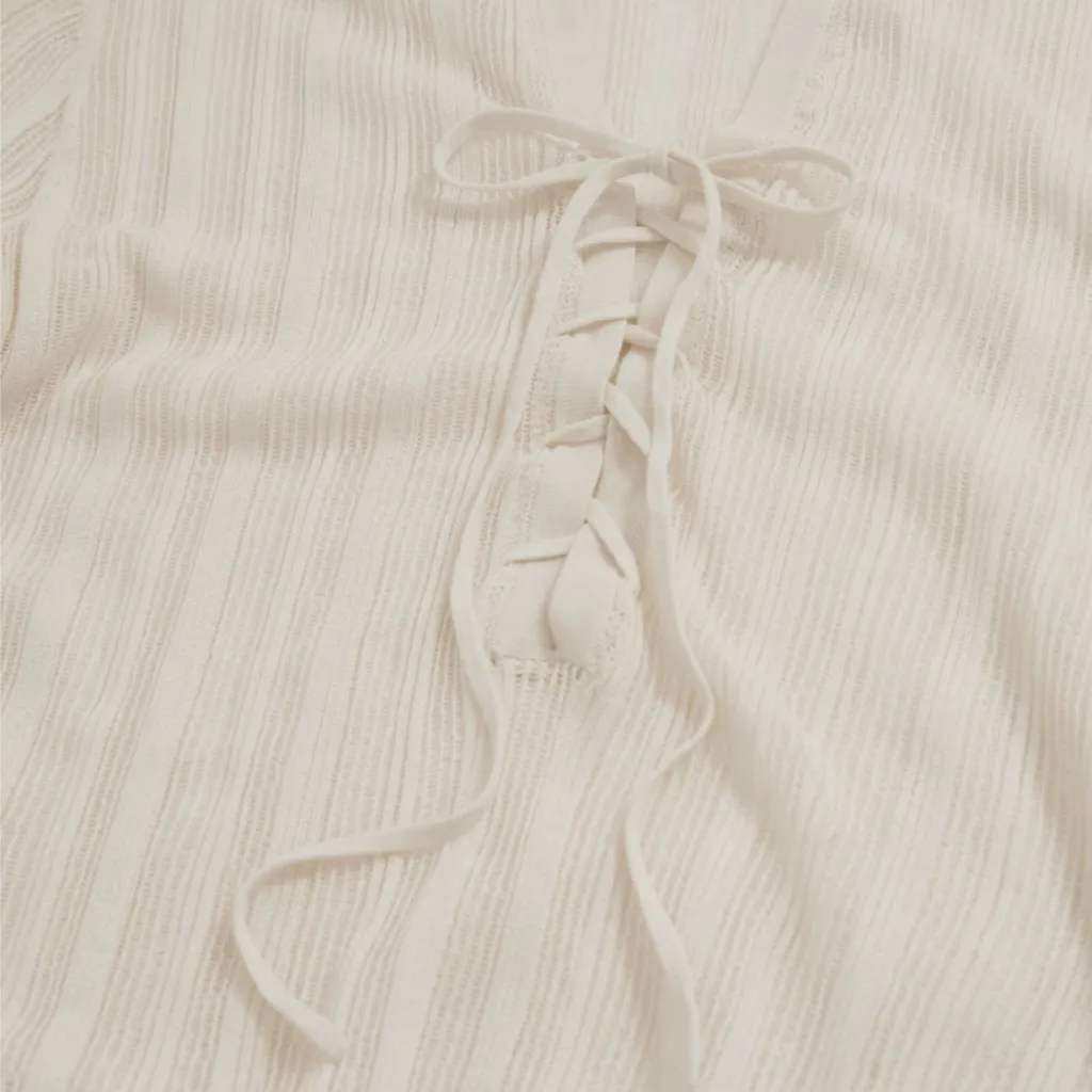 Reiss - Samantha Knitted Beach Cover-Up Dress in Cream - Image 3