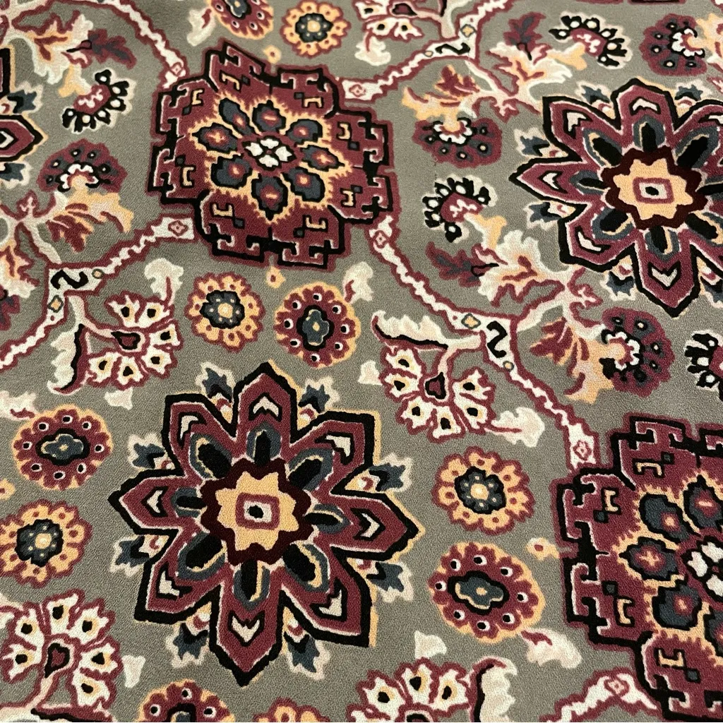 Loft Outlet Boho Ruffle Top Women Medium Bell Sleeve Purple Gray Black V Neck - Image 5