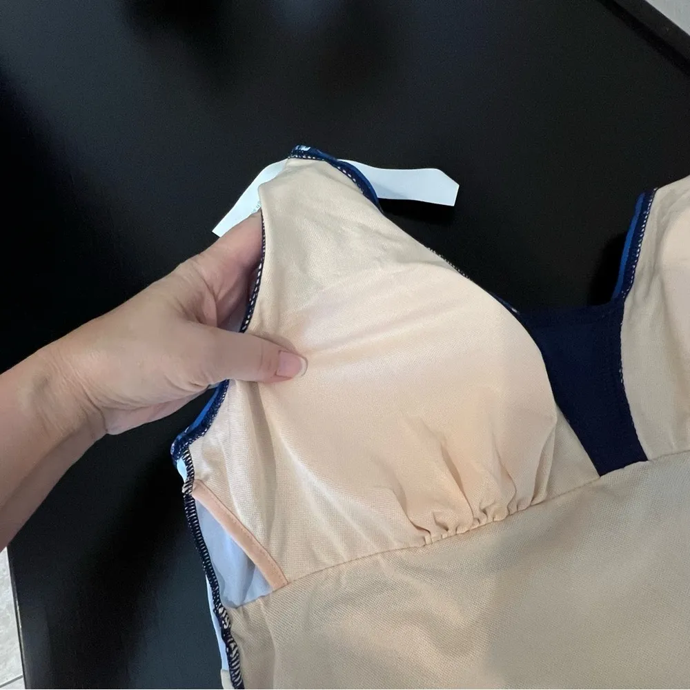 ECUPPER modest one piece swim dress size L with built in boy shorts bottom NWT Blue Size L - Image 7