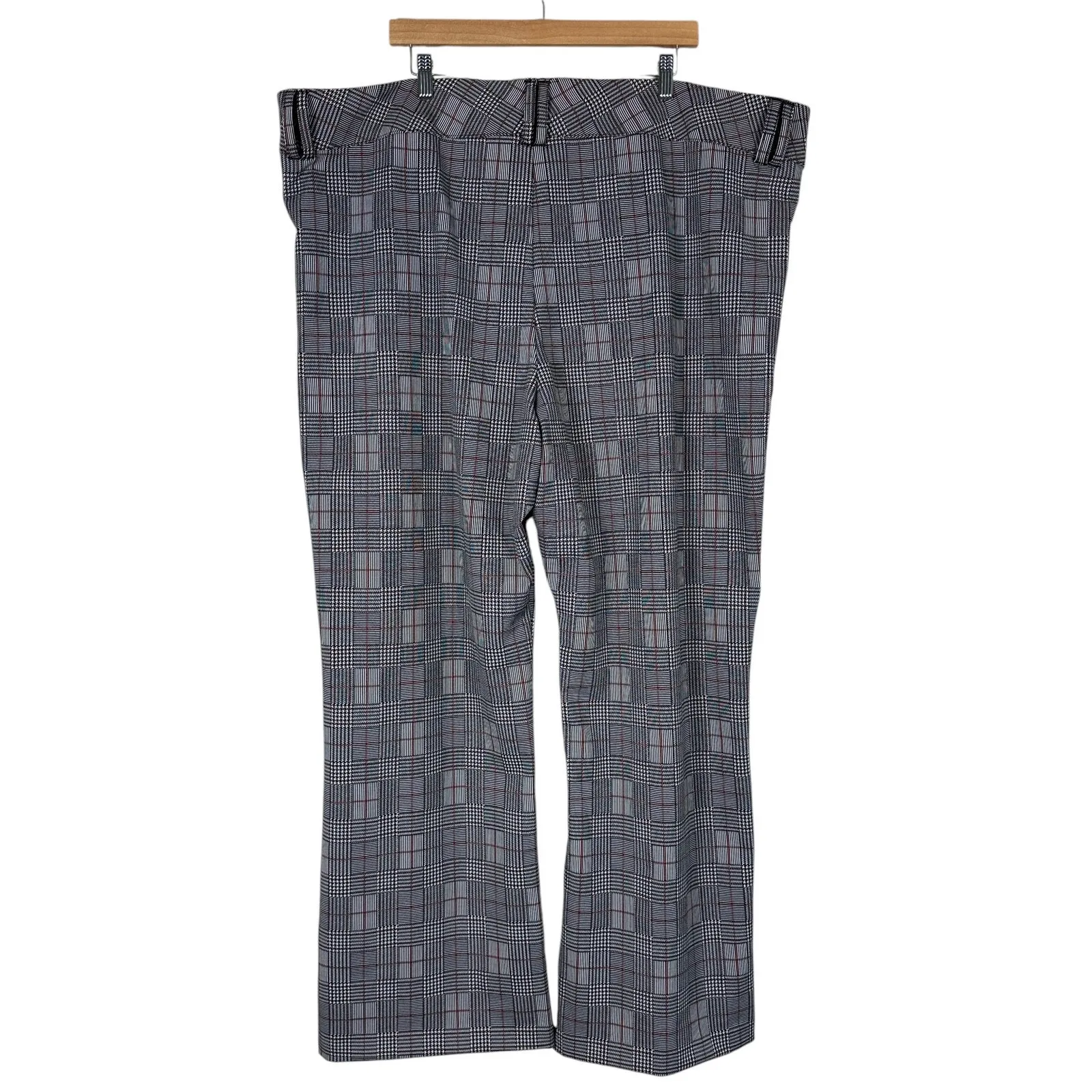 NWT Torrid Bootcut Pants Womens 28T Black White Plaid High Rise Dark Academia - Image 7