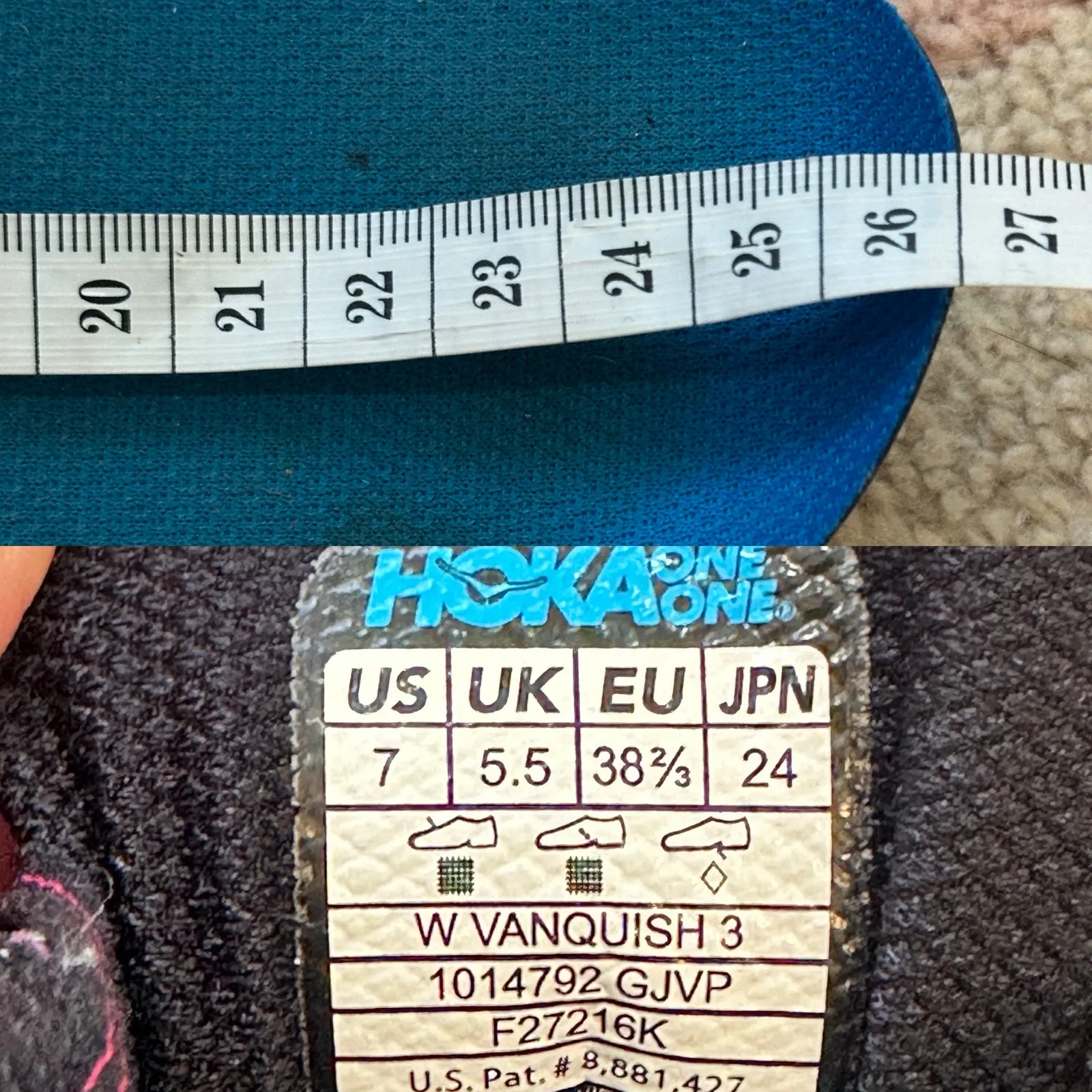 Hoka One One Vanquish 3 Grape Juice Virtual Pink Running Shoes Cushion Sporty - Image 8