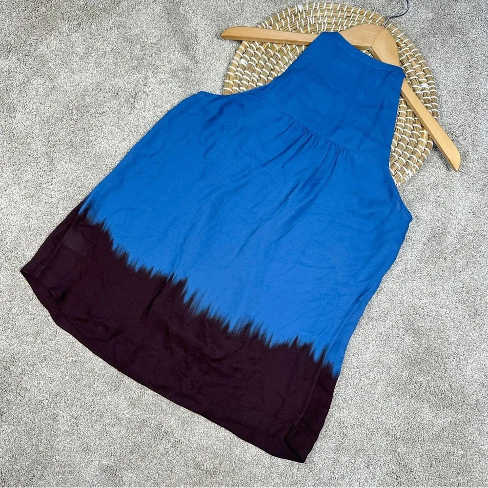 A.L.C. Keyhole Cutout Halterneck 100% Silk Sleeveless Tank Blouse Size XS - Image 4