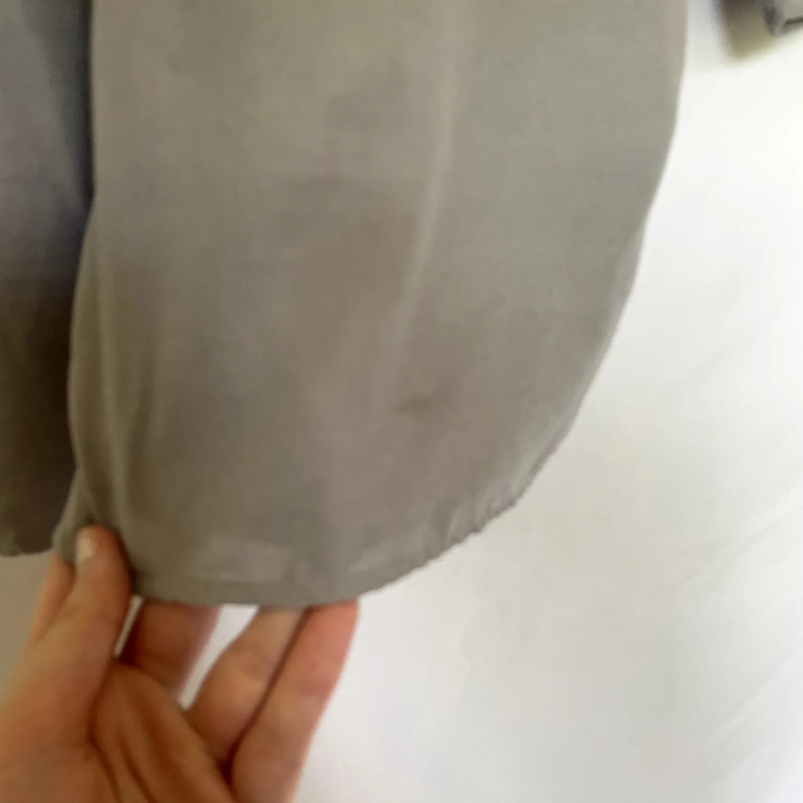 Polagram gray embroidered 3/4 sleeved top lightweight women's size S casual - Image 5