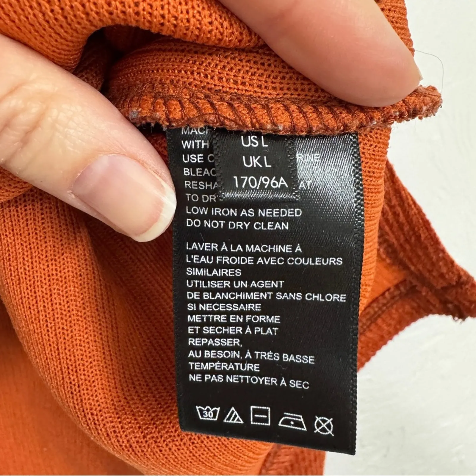 Urban Outfitters Orange Chunky Knit Oversized Sweater Womens L Casual Fall - Image 3