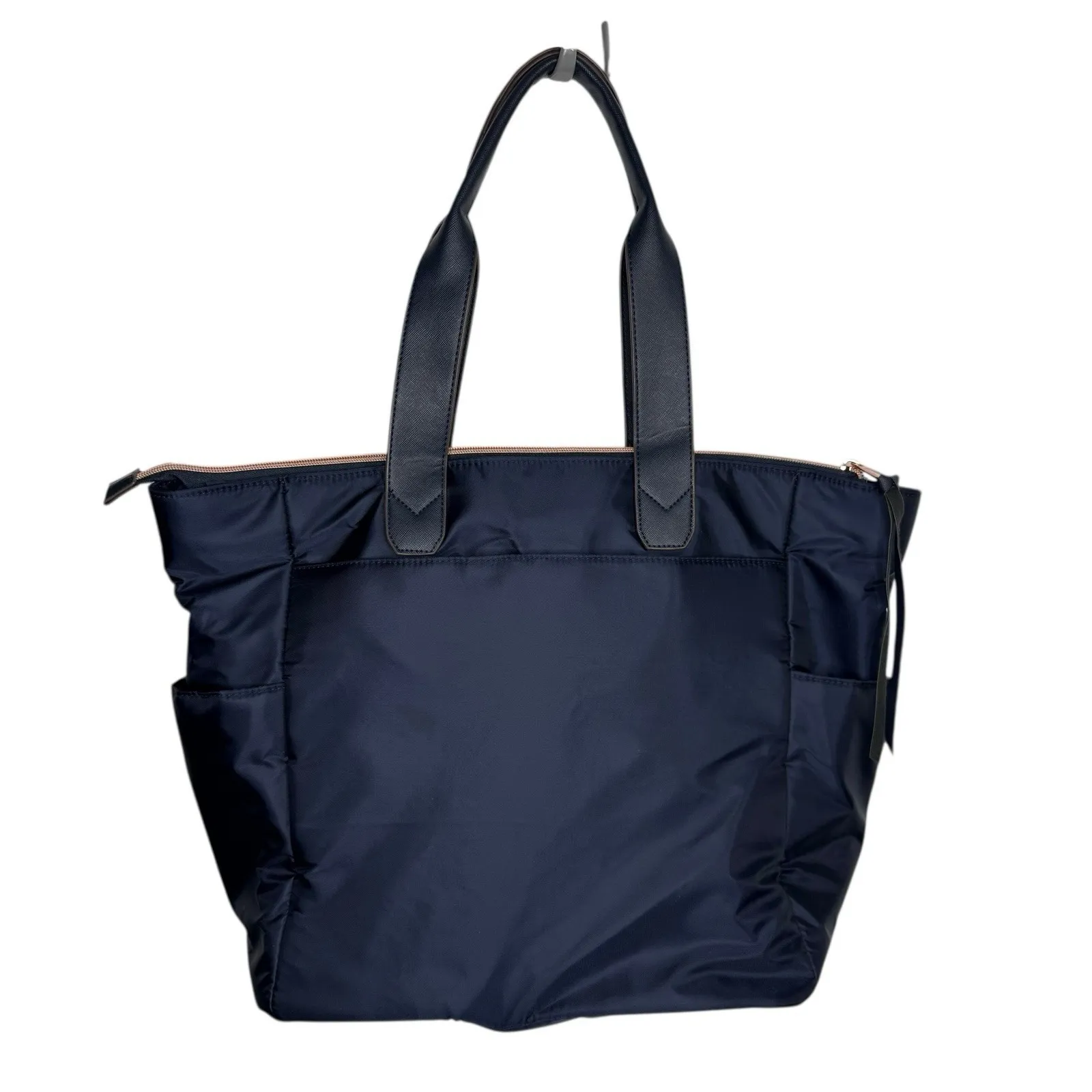 Aimee Kestenberg Navy Blue And Rose Gold Tote Shopper‎ Bag Weekend Bag Carry On - Image 4