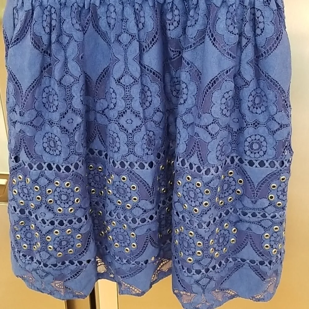 💕GREYLIN💕 Yunis Grommet Lace Fit-And-Flare Dress Medium M NWT - Image 10