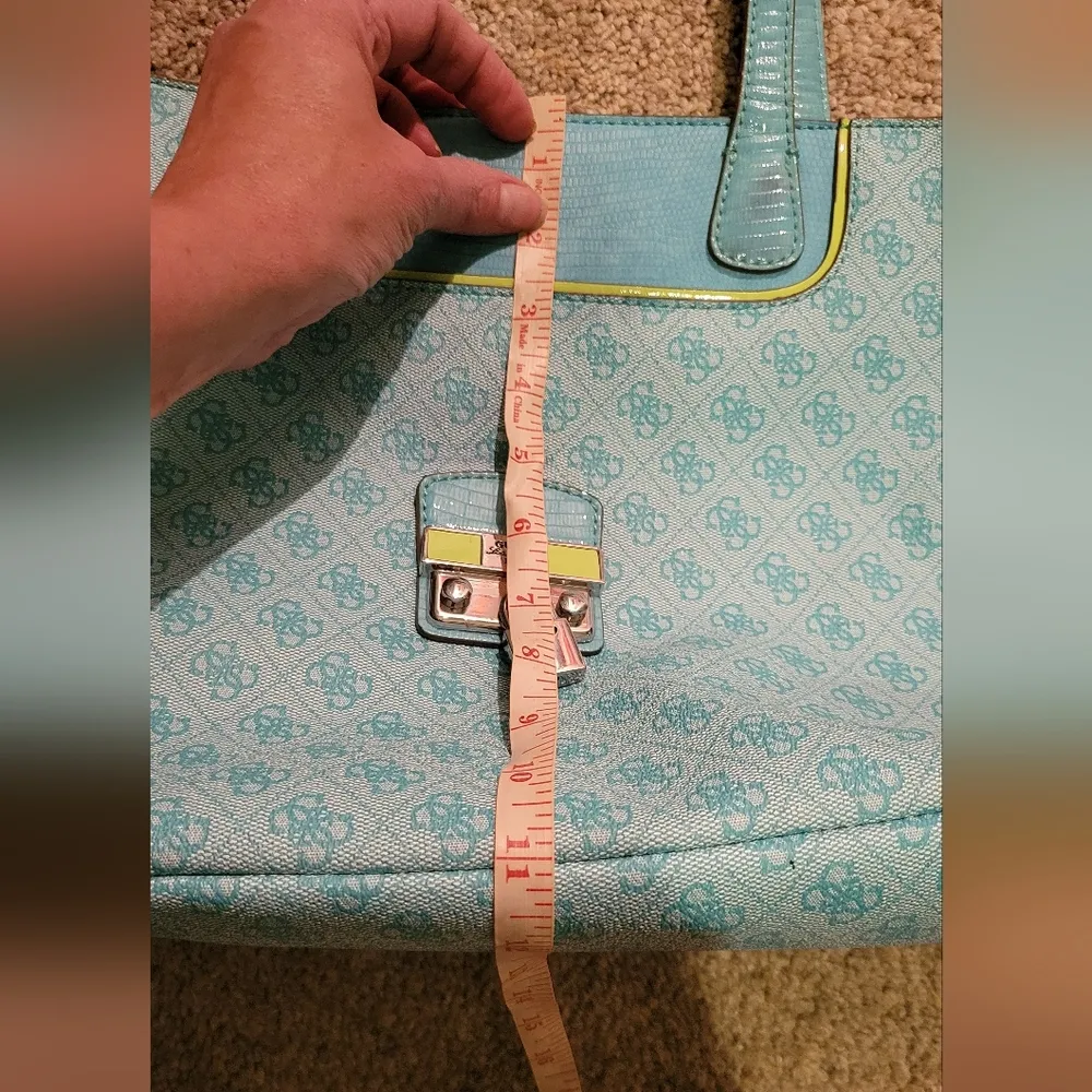Guess Vintage Turquoise  Purse - Image 6