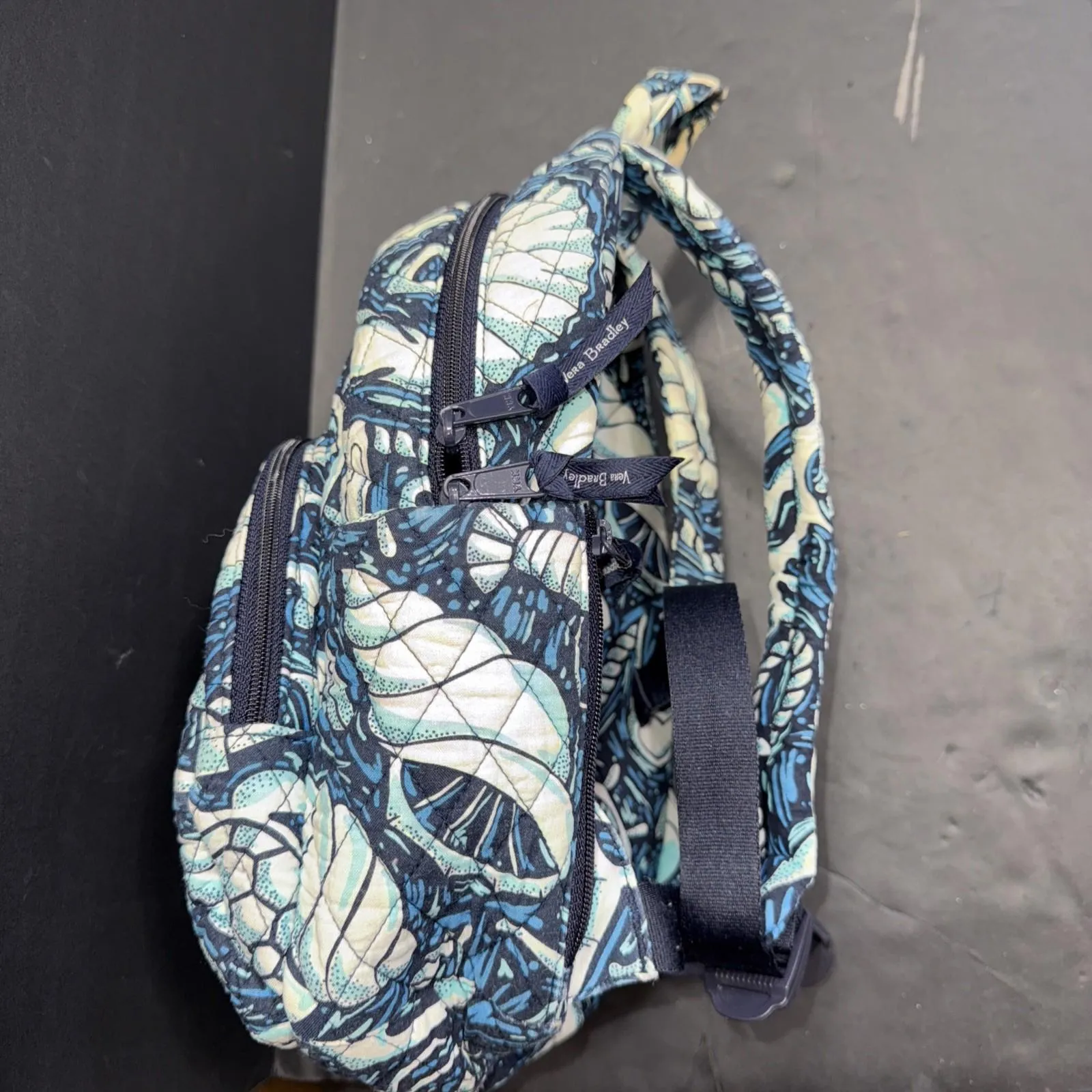 Vera Bradley Essential Compact Quilted Backpack ~”Shore Enough Soft “ - Image 11