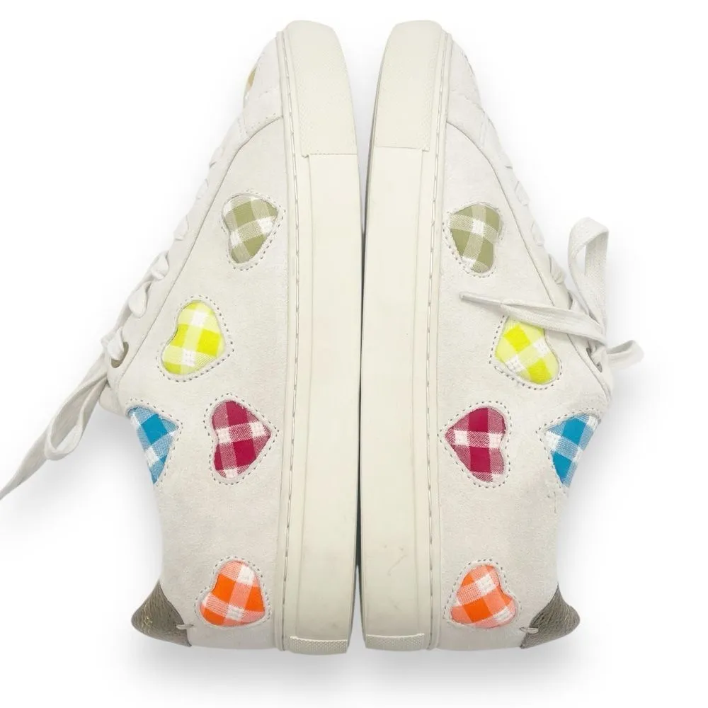 Kurt Geiger Lane Love Sneaker Low Top Lace Up Shoes Gingham Hearts Size 38 | 7.5 - Image 12
