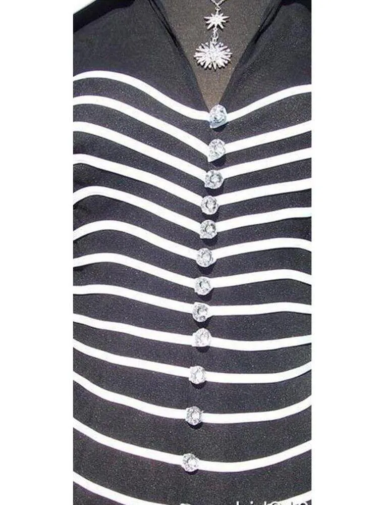 Cache Sheer Mesh OTTOMAN Event Top New Size 4/6 S Black White NWT $158 - Image 3