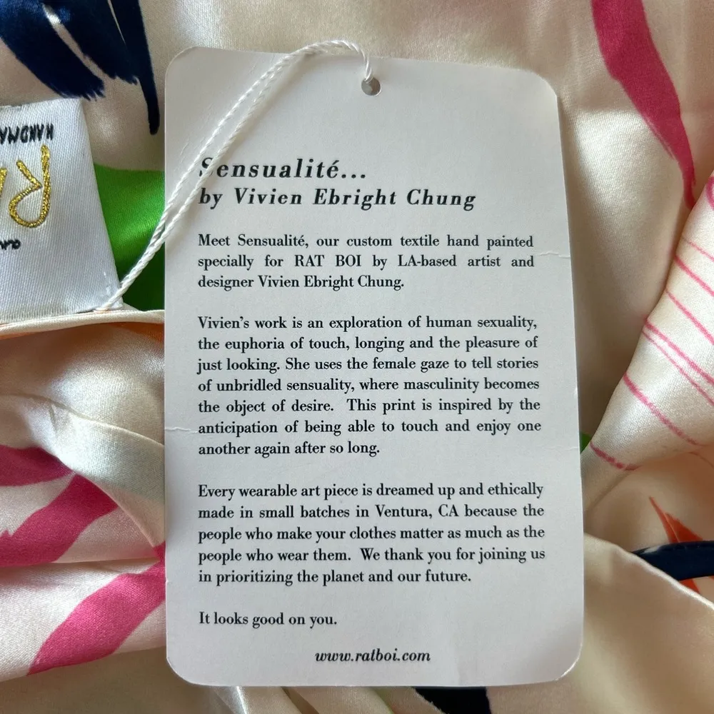 Rat Boi Dress Sensualite Bellissima Vivien Ebright Chung Slip Midi NWT Green Size M - Image 8