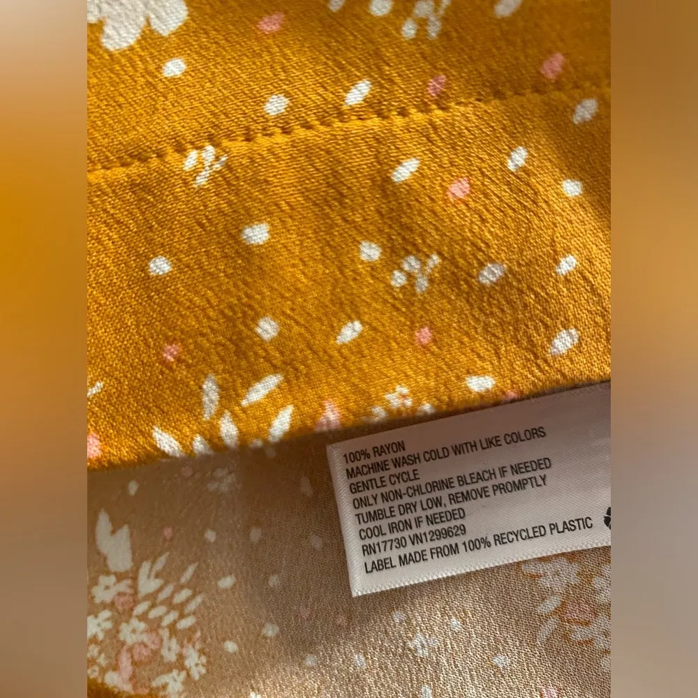 Xhilaration Target Mustard Yellow Floral Above Knee Corseted Mini Dress - XS - Image 13