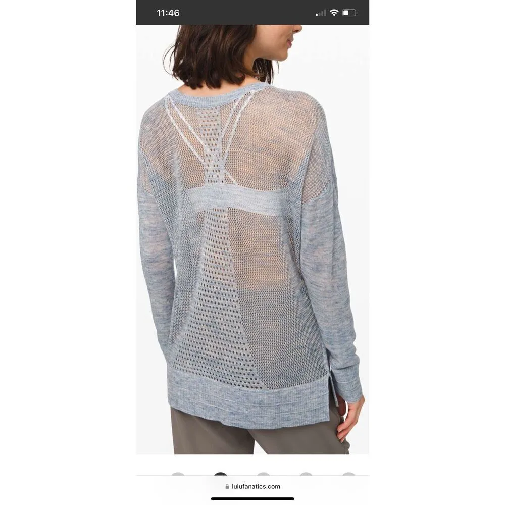 Lululemon well being linen crew sweater Blue Size undefined - Image 3